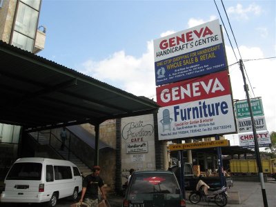Geneva's  (which looked like a big warehouse inside)  Handicraft Centre  www.genevahandicraft.com  Jl. Raya Kerobokan 100