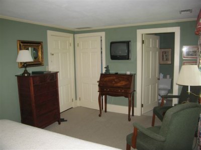 private bath with tub and shower, cable TV, private cell phone, and lovely mountain views.