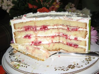 inside of the wedding cake