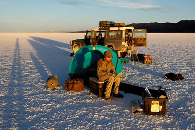 Camping on the Salar