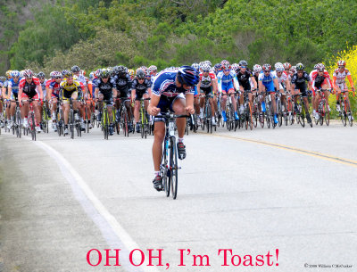 Breakaway Rider about to become roadkill