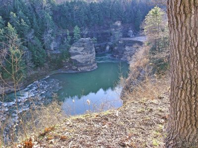 The Basin At The Lower Falls