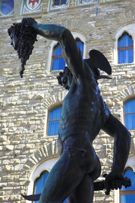 Perseus with the head of Medusa, Loggia dei Lanzi, Piazza della Signoria