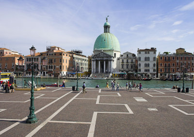 Outside the train station overlooking S Simeone Piccolo - the first view of Venice for many