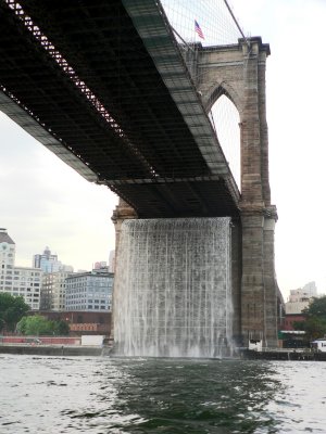 Brooklyn Bridge waterfall