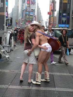 Naked Cowboy and me in Times Square