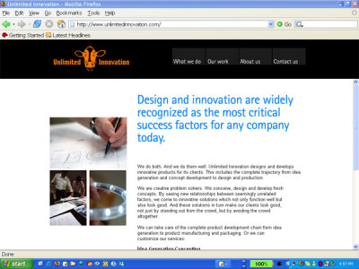 Unlimited Innovation website