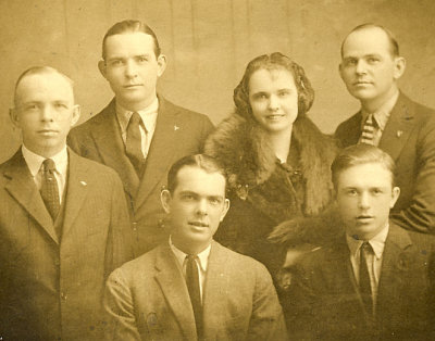 c. 1925: Purcell, OK: Dad (bottom right) with sister and brothers.