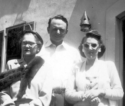 c. 1948: San Antonio, TX. The newlyweds with Dad's sister-in-law, Mary (left).