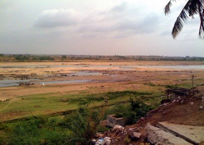 Dried up Tungabhadra River, Mantralyam