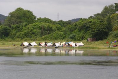 Lake by the Halebidu temple