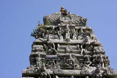 Kamakshi Amman temple gopuram details, Kanchipuram, India