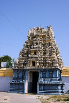 West Gopuram of the Kamakshi Amman temple,  Kanchipuram, India