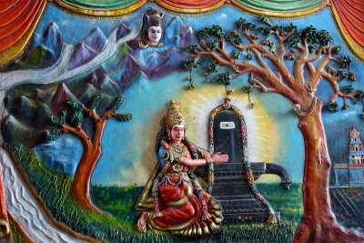 Shiva Parvati painting - Ekambareswara Temple, Kanchipuram, India