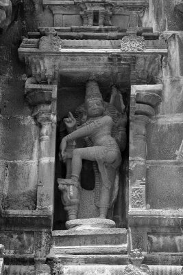 Balck and white at the Kailasnatha temple, Kanchipuram, India