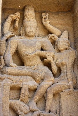 Kailasnatha temple - look at the posture, Kanchipuram, India