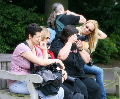 Girls on bench