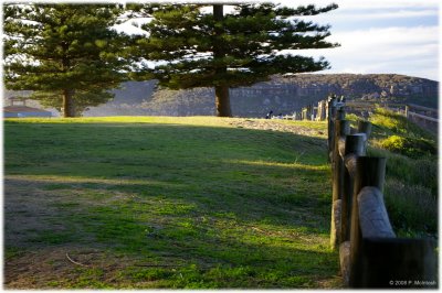 Along the fenceline to...