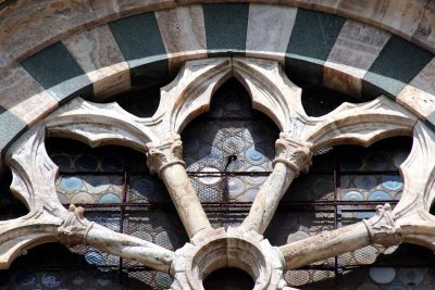Bat wings on a church in Montalcino.jpg