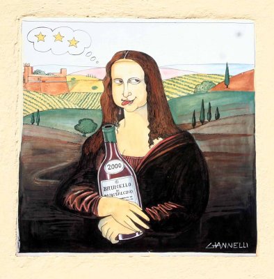 A Brunello label painted on a wall in Montalcino.jpg