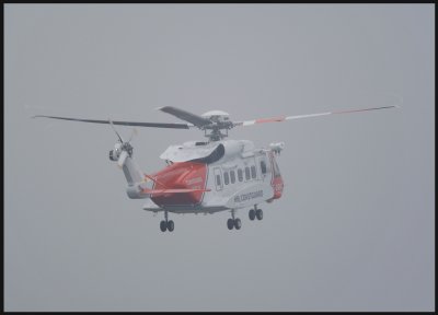 Heli Coastguard in fog