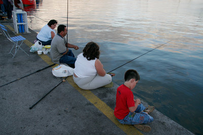 Fishing in Ponta Delgada harbour
