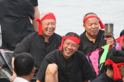 Old Guys Rule on Li River Dragon Boat