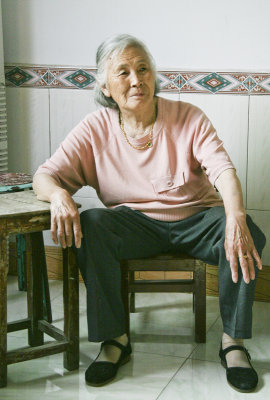 Matriarch of relocated family in Fengdu