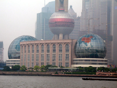 Base of the 1535 Foot Tall Oriental Pearl Tower