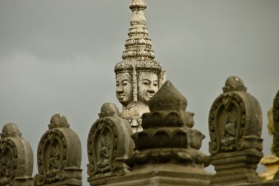 We like the faces on the stupas in Cambodia