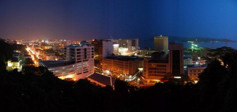 Kota Kinabalu Town At Night (Sabah, Malaysia)