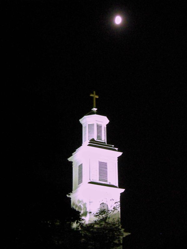 12 St. John's Espiscopal Church and Moon 4659