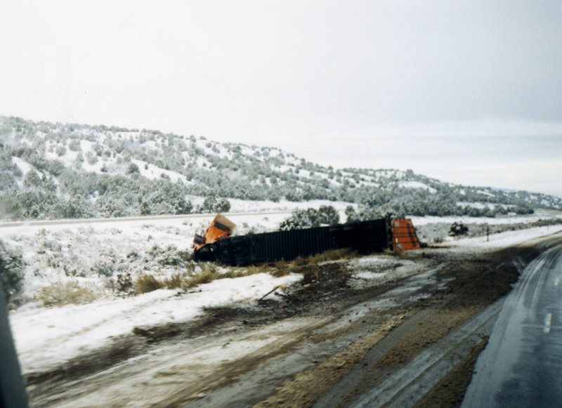 A Schneider Driver Going Down A Utah Mountain The Hard Way