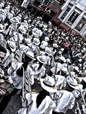 a ride with the band from behind