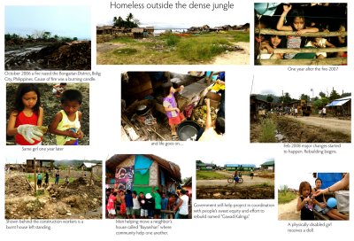 homeless outside the dense jungle
