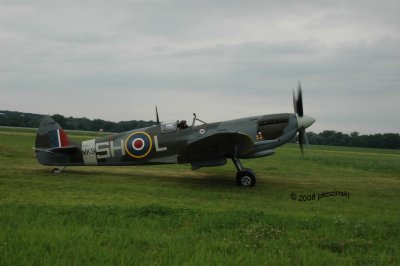 Spitfire On Runway