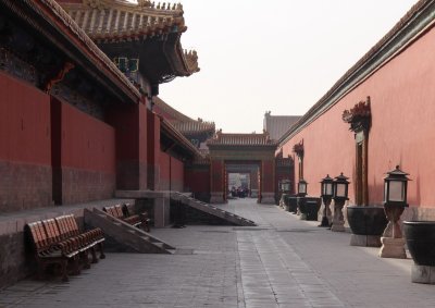 One of numerous corridors at Forbidden City