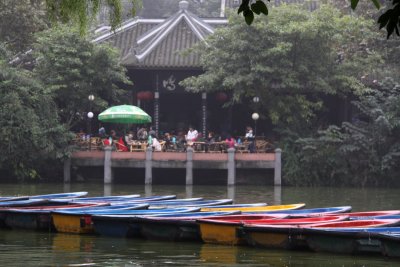 Teahouse and lake, Renmin park.