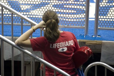Even world class swimmers require a lifeguard