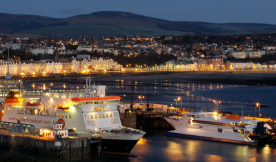 Douglas harbour as dawn breaks