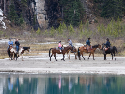 Riders at Lake Louise Banff National Park