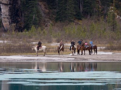 Riders at Lake Louise Banff National Park