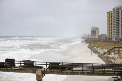 Tropical Storm Ida Storm Surge at Navarre Beach, Florida