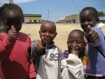 Some adorable kids who came to say hello at the bust stop in Ewaso Ngiro, Kenya.