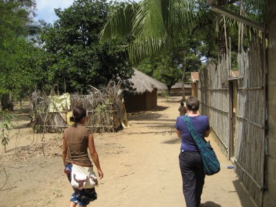 Strolling through Jen's neighborhood in Newala.