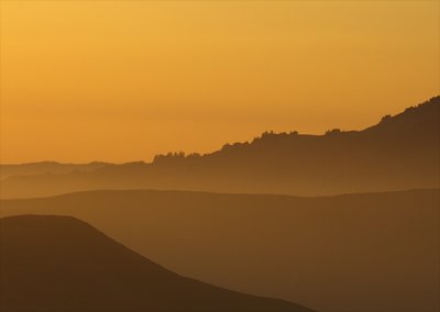 Hills & sunset of Marin County