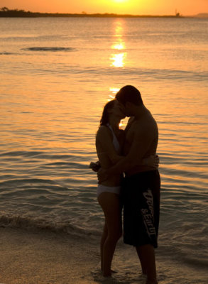 Sunset kiss
