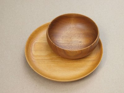 Mahogany and ash bowl