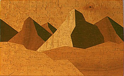 Marquetry jigsaw puzzle