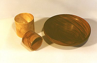 Rosewood bowl & napkin ring